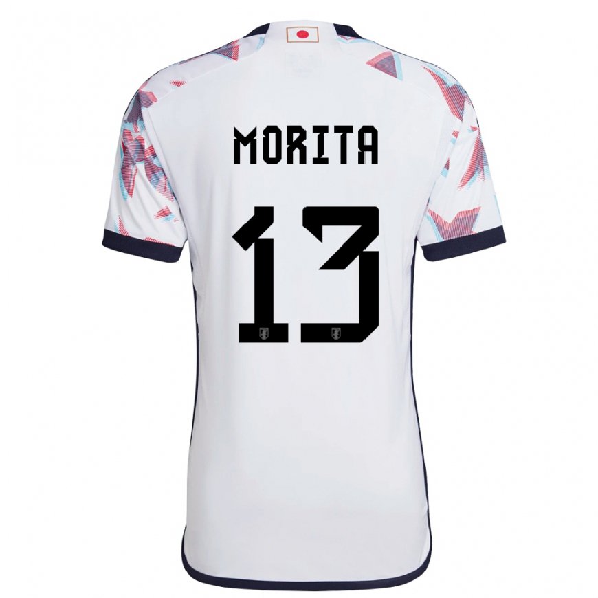Kandiny Hombre Camiseta Japón Hidemasa Morita #13 Blanco 2ª Equipación 22-24 La Camisa Chile