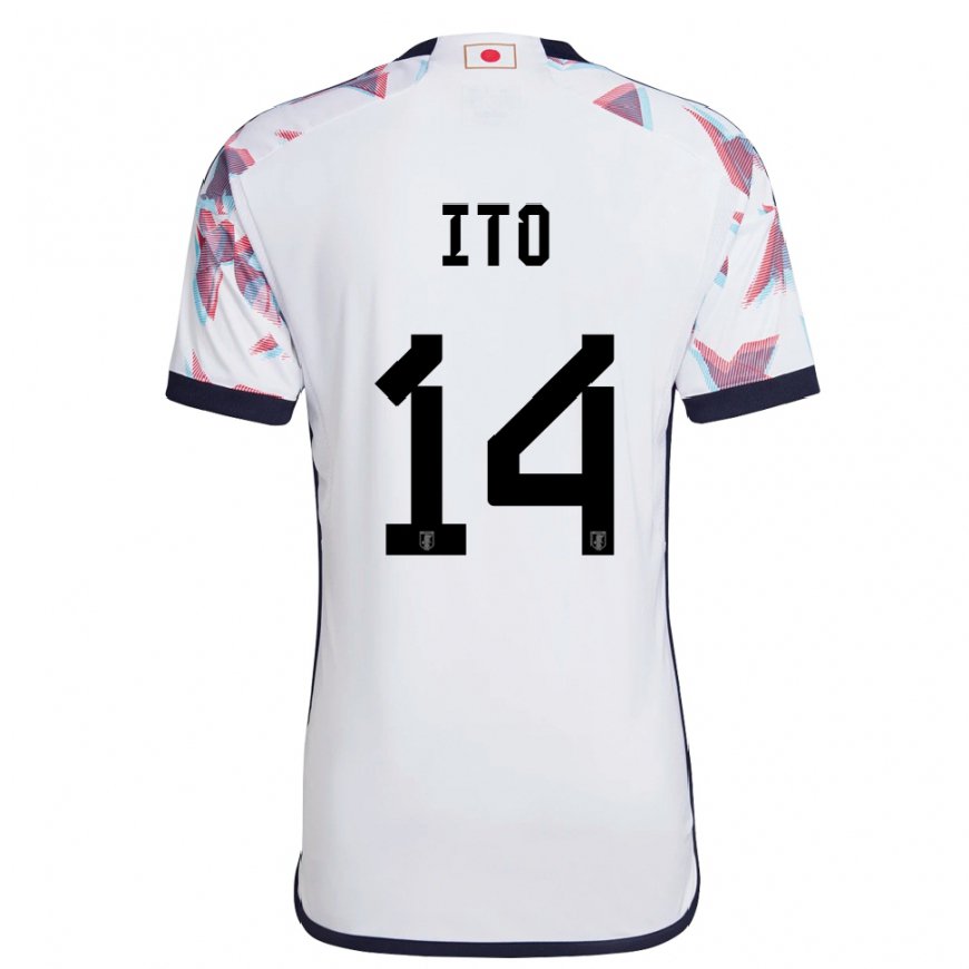 Kandiny Hombre Camiseta Japón Junya Ito #14 Blanco 2ª Equipación 22-24 La Camisa Chile