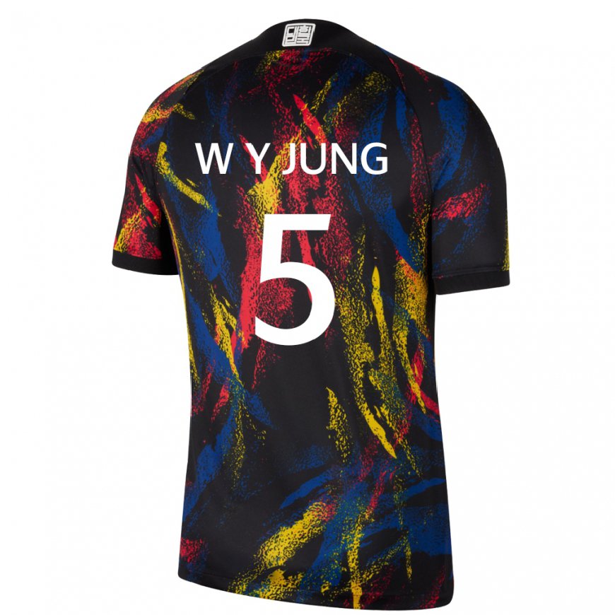 Kandiny Hombre Camiseta Corea Del Sur Woo-young Jung #5 Multicolores 2ª Equipación 22-24 La Camisa Chile