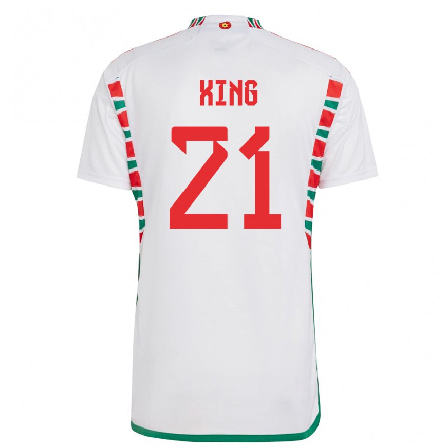 Kandiny Hombre Camiseta Gales Tom King #21 Blanco 2ª Equipación 22-24 La Camisa Chile