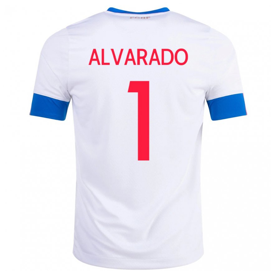 Kandiny Hombre Camiseta Costa Rica Esteban Alvarado #1 Blanco 2ª Equipación 22-24 La Camisa Chile