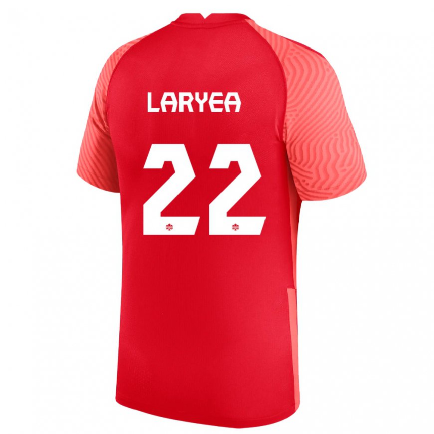 Kandiny Mujer Camiseta Canadá Richie Laryea #22 Rojo 1ª Equipación 22-24 La Camisa Chile