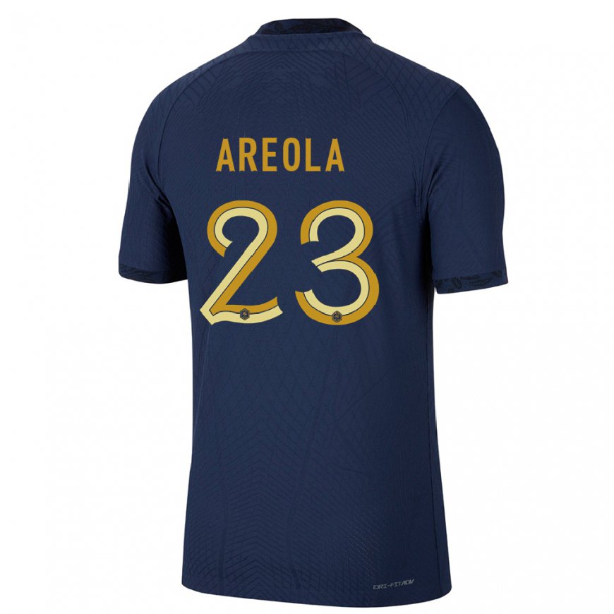 Kandiny Mujer Camiseta Francia Alphonse Areola #23 Azul Marino 1ª Equipación 22-24 La Camisa Chile