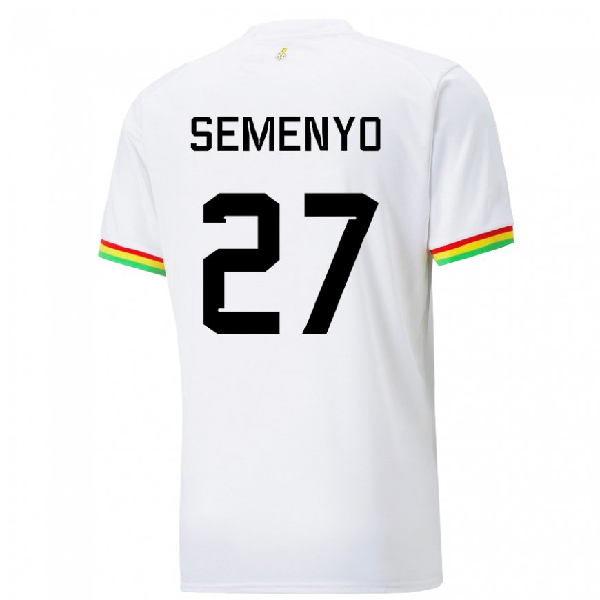 Kandiny Mujer Camiseta Ghana Antoine Semenyo #27 Blanco 1ª Equipación 22-24 La Camisa Chile