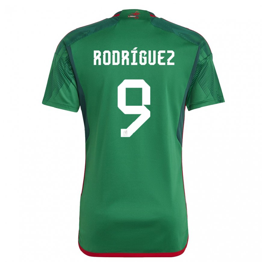 Kandiny Mujer Camiseta México Carlos Rodriguez #9 Verde 1ª Equipación 22-24 La Camisa Chile