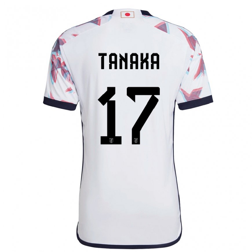Kandiny Mujer Camiseta Japón Ao Tanaka #17 Blanco 2ª Equipación 22-24 La Camisa Chile