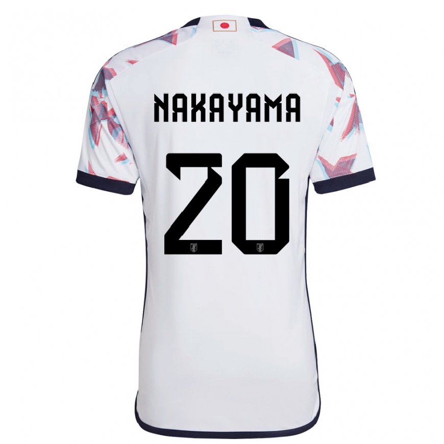 Kandiny Mujer Camiseta Japón Yuta Nakayama #20 Blanco 2ª Equipación 22-24 La Camisa Chile