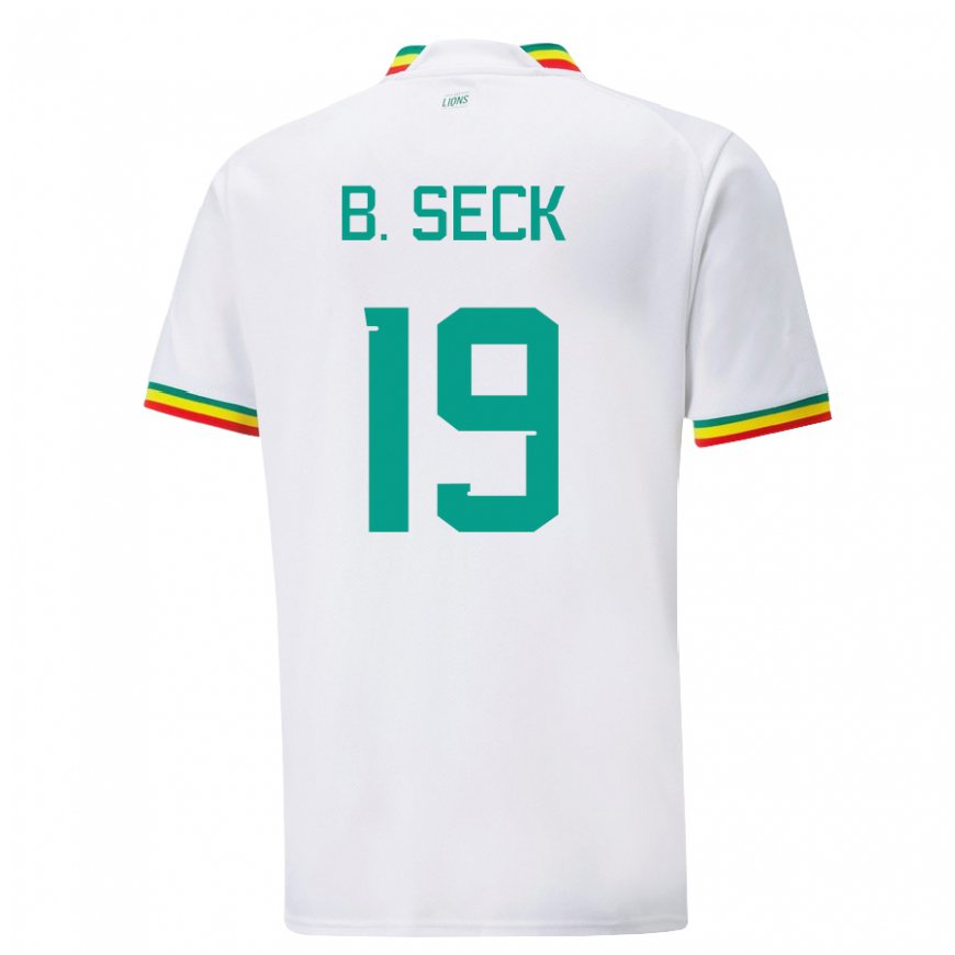 Kandiny Niño Camiseta Senegal Bineta Korkel Seck #19 Blanco 1ª Equipación 22-24 La Camisa Chile