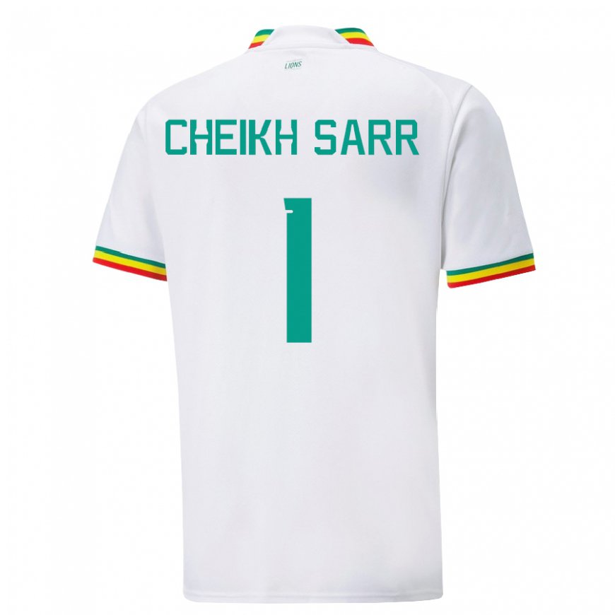 Kandiny Niño Camiseta Senegal Cheikh Sarr #1 Blanco 1ª Equipación 22-24 La Camisa Chile