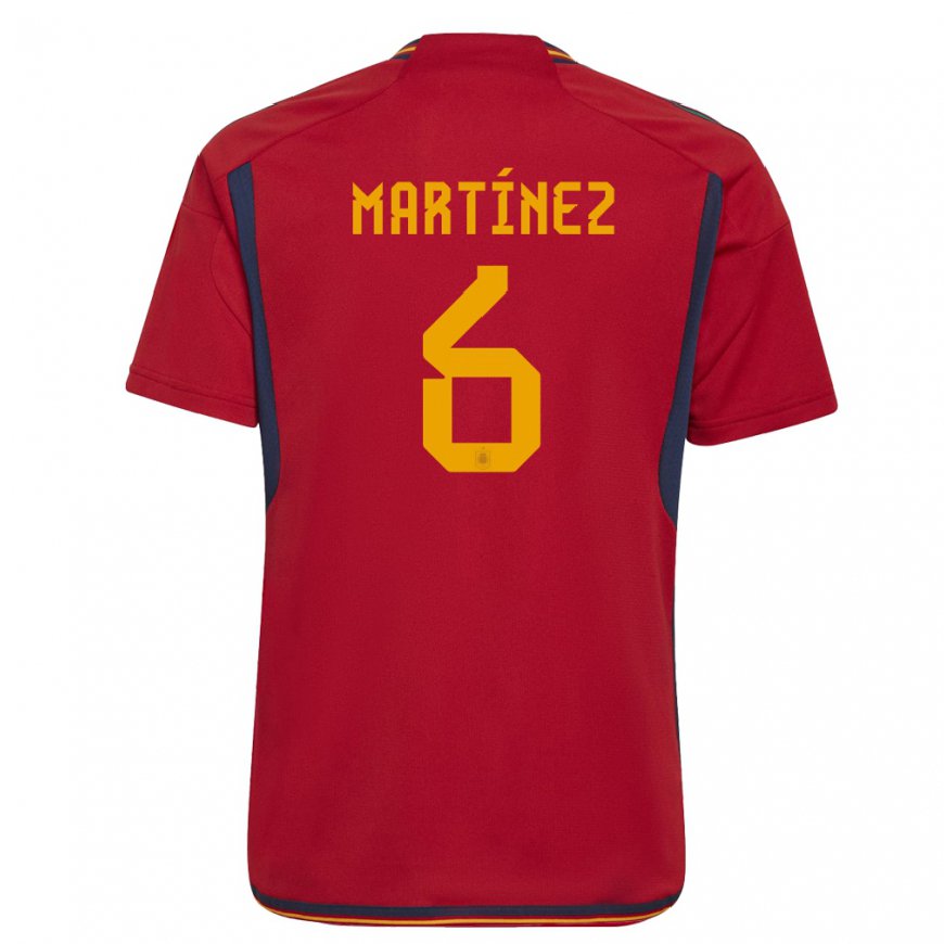 Kandiny Niño Camiseta España Roger Martinez #6 Rojo 1ª Equipación 22-24 La Camisa Chile