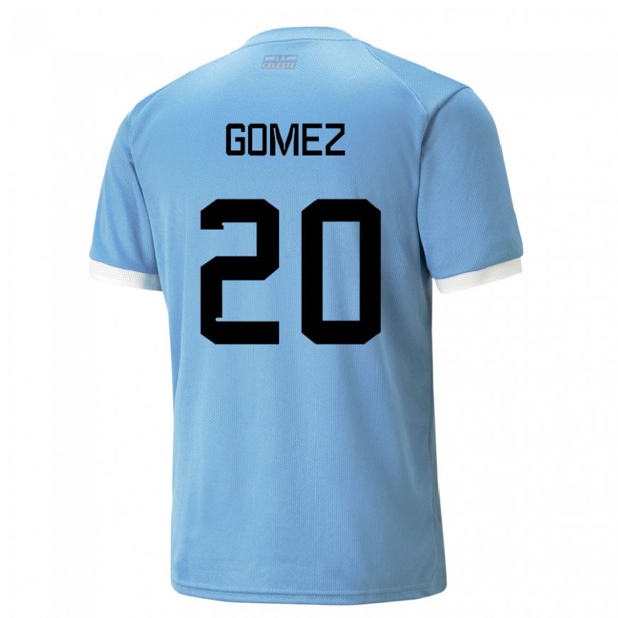 Kandiny Niño Camiseta Uruguay Luciana Gomez #20 Azul 1ª Equipación 22-24 La Camisa Chile