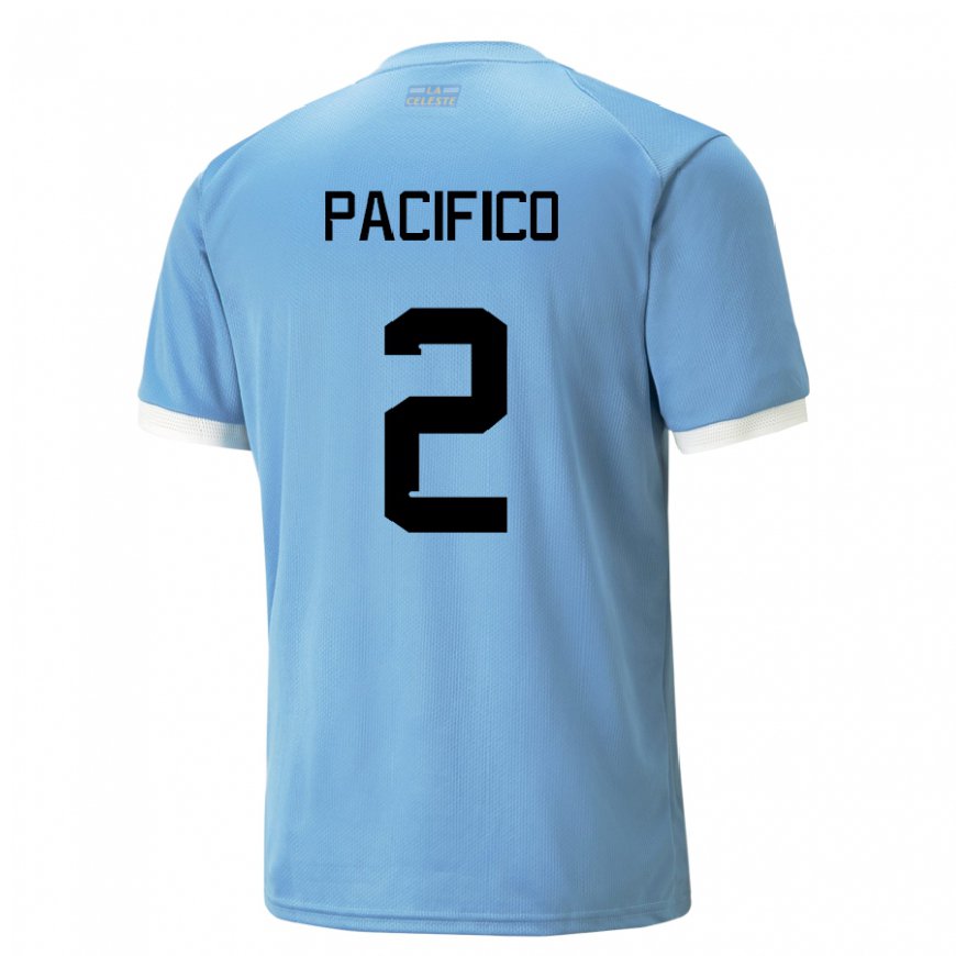 Kandiny Niño Camiseta Uruguay Patricio Pacifico #2 Azul 1ª Equipación 22-24 La Camisa Chile