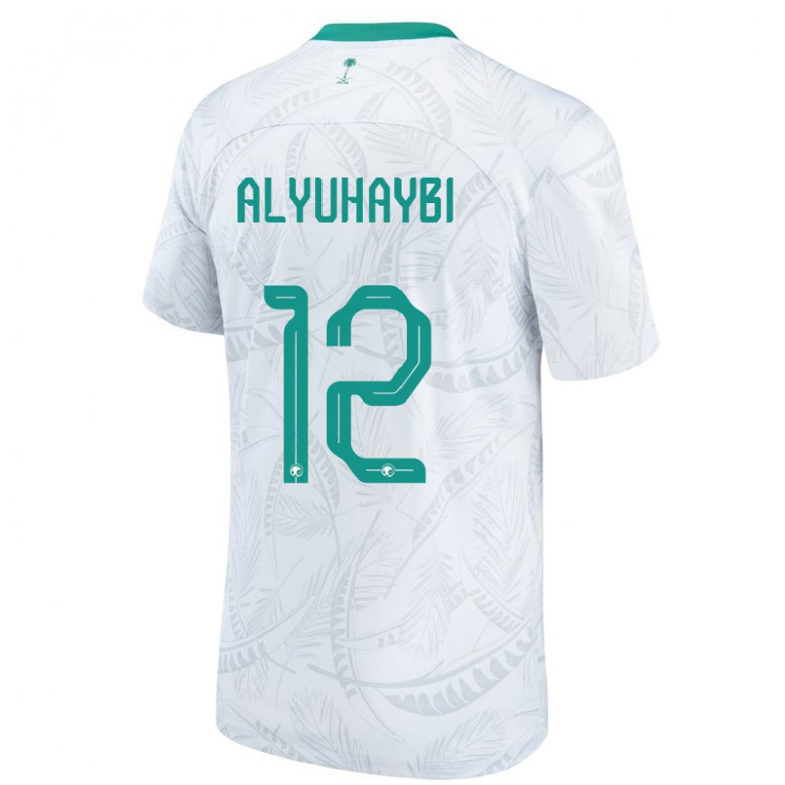 Kandiny Niño Camiseta Arabia Saudita Ammar Alyuhaybi #12 Blanco 1ª Equipación 22-24 La Camisa Chile
