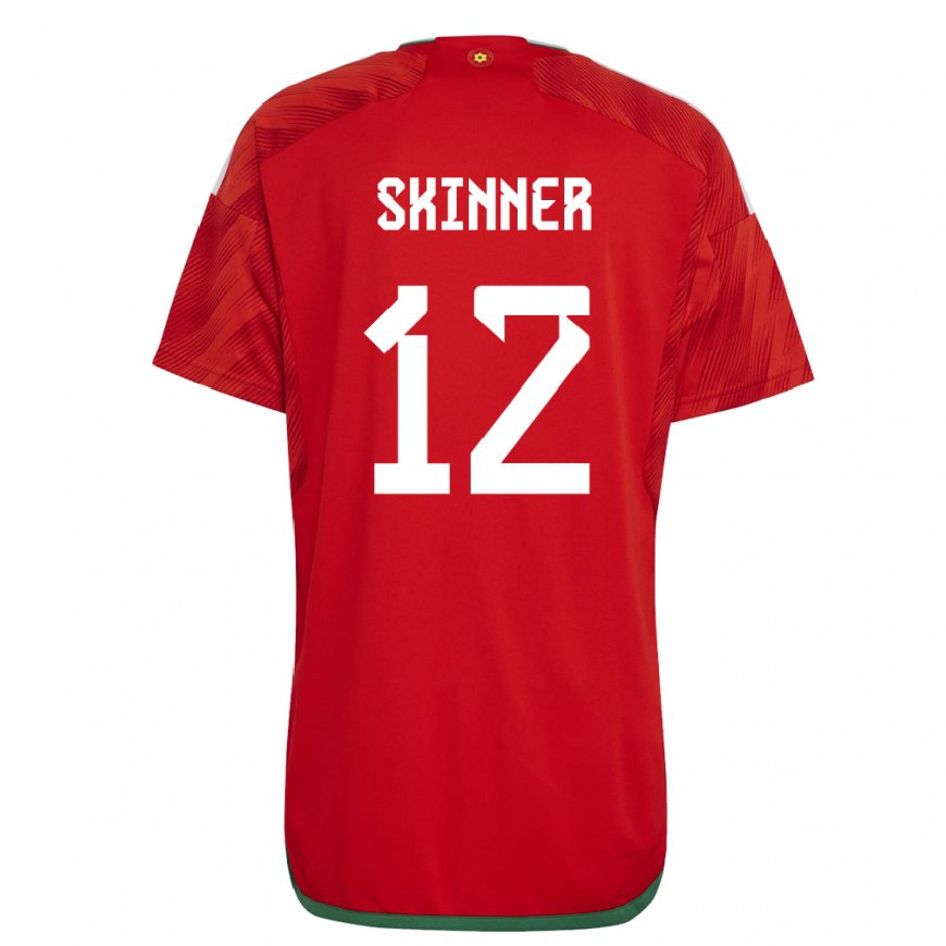 Kandiny Niño Camiseta Gales Claire Skinner #12 Rojo 1ª Equipación 22-24 La Camisa Chile