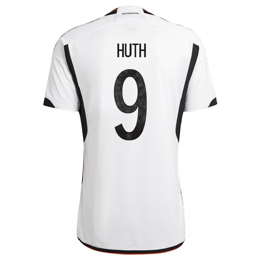 Kandiny Niño Camiseta Alemania Svenja Huth #9 Blanco Negro 1ª Equipación 22-24 La Camisa Chile