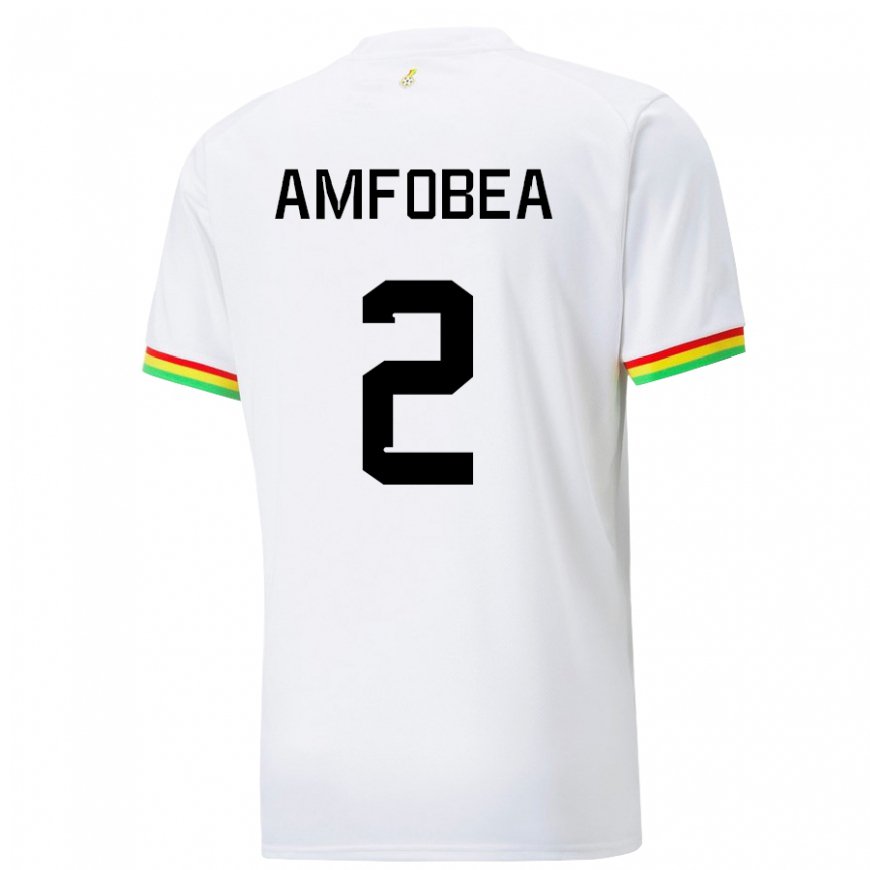 Kandiny Niño Camiseta Ghana Gladys Amfobea #2 Blanco 1ª Equipación 22-24 La Camisa Chile