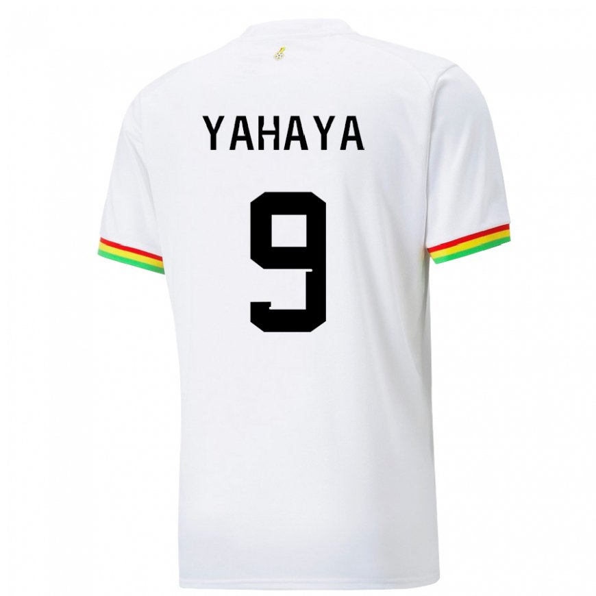 Kandiny Niño Camiseta Ghana Mohammed Yahaya #9 Blanco 1ª Equipación 22-24 La Camisa Chile