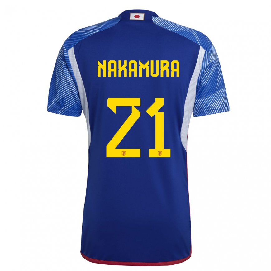 Kandiny Niño Camiseta Japón Jiro Nakamura #21 Azul Real 1ª Equipación 22-24 La Camisa Chile