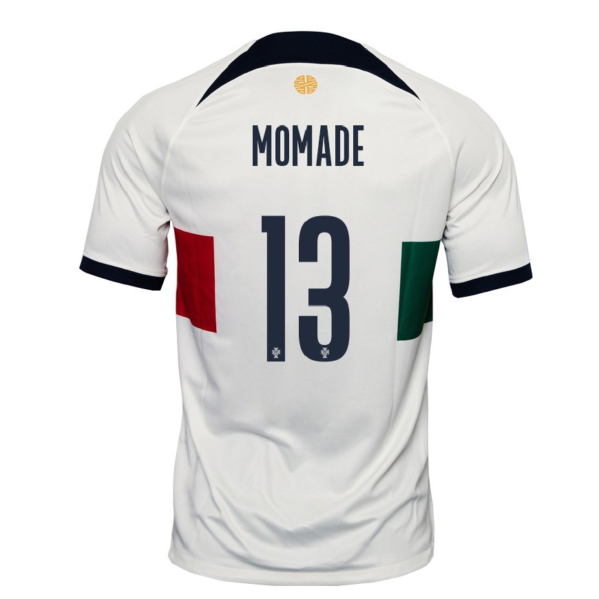 Kandiny Niño Camiseta Portugal Rayhan Momade #13 Blanco 2ª Equipación 22-24 La Camisa Chile