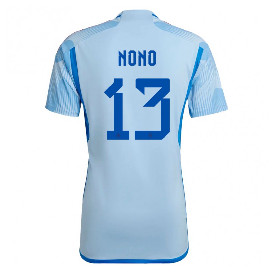 Kandiny Niño Camiseta España Nono #13 Cielo Azul 2ª Equipación 22-24 La Camisa Chile