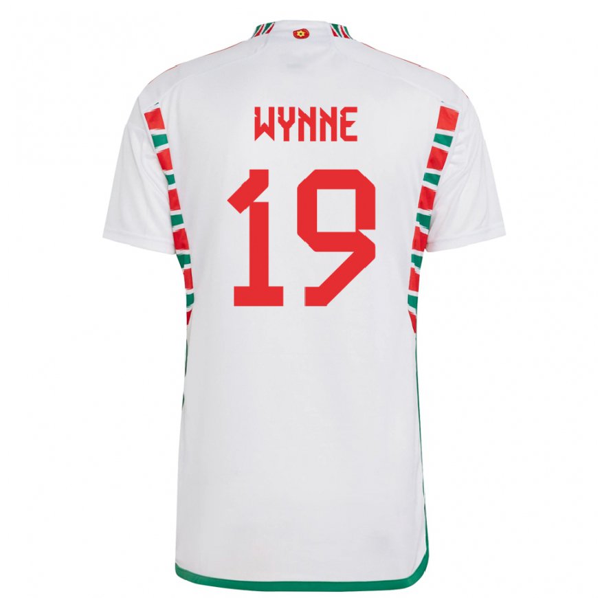 Kandiny Niño Camiseta Gales Megan Wynne #19 Blanco 2ª Equipación 22-24 La Camisa Chile