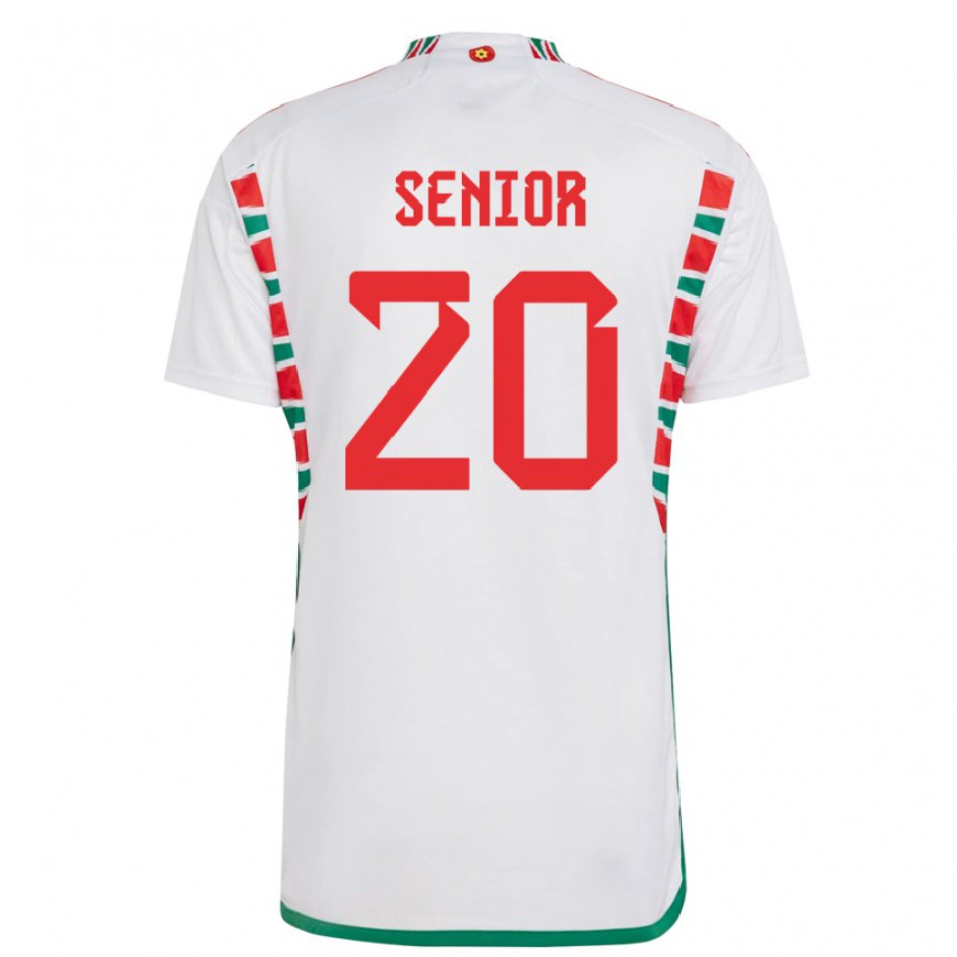 Kandiny Niño Camiseta Gales Matt Senior #20 Blanco 2ª Equipación 22-24 La Camisa Chile