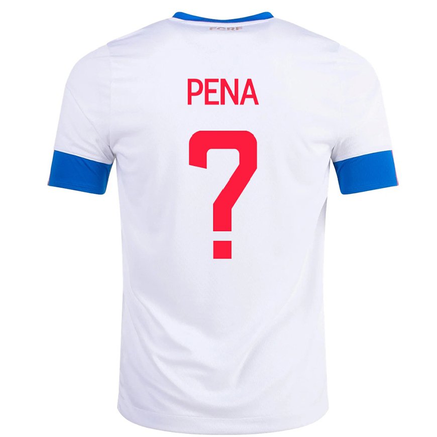 Kandiny Niño Camiseta Costa Rica Randy Pena #0 Blanco 2ª Equipación 22-24 La Camisa Chile