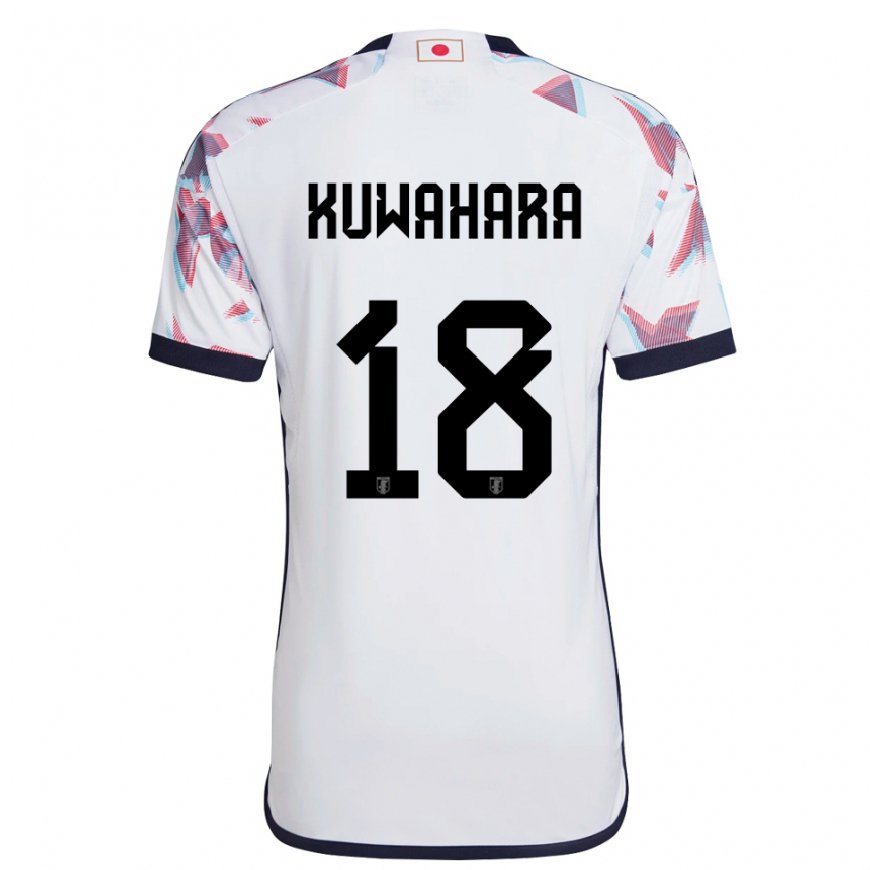Kandiny Niño Camiseta Japón Rikuto Kuwahara #18 Blanco 2ª Equipación 22-24 La Camisa Chile
