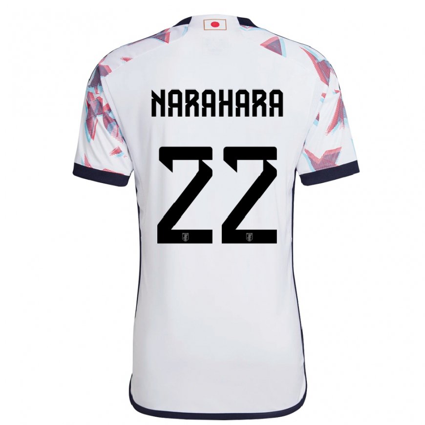 Kandiny Niño Camiseta Japón Yoshiki Narahara #22 Blanco 2ª Equipación 22-24 La Camisa Chile