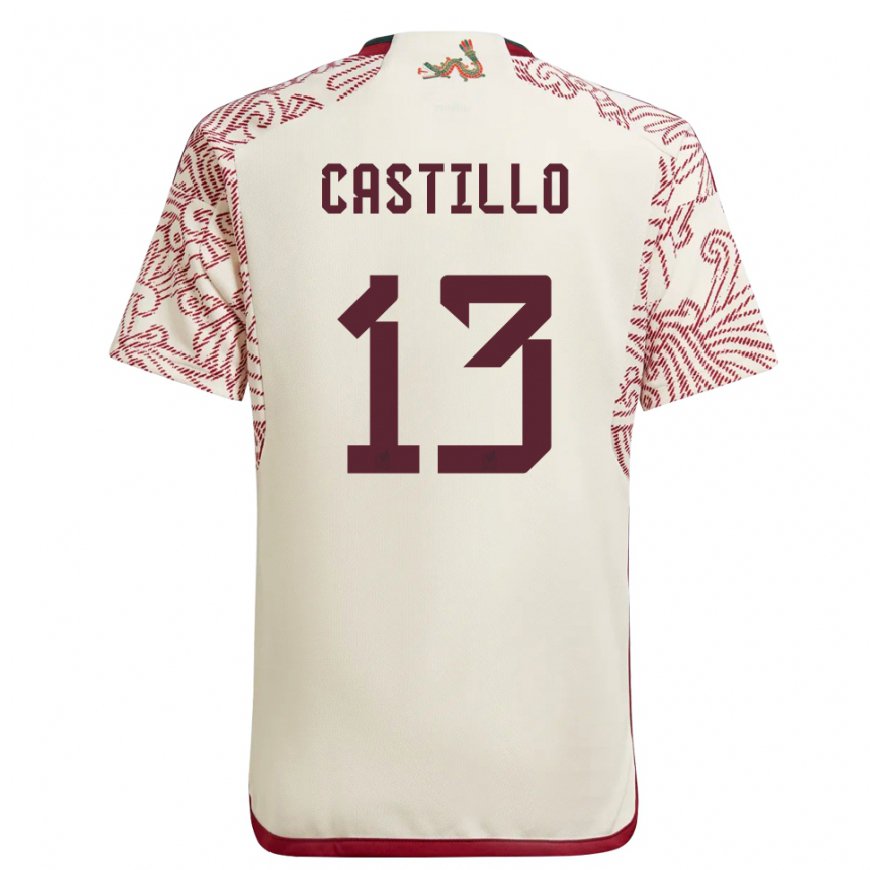 Kandiny Niño Camiseta México Jose Castillo #13 Maravilla Blanco Rojo 2ª Equipación 22-24 La Camisa Chile