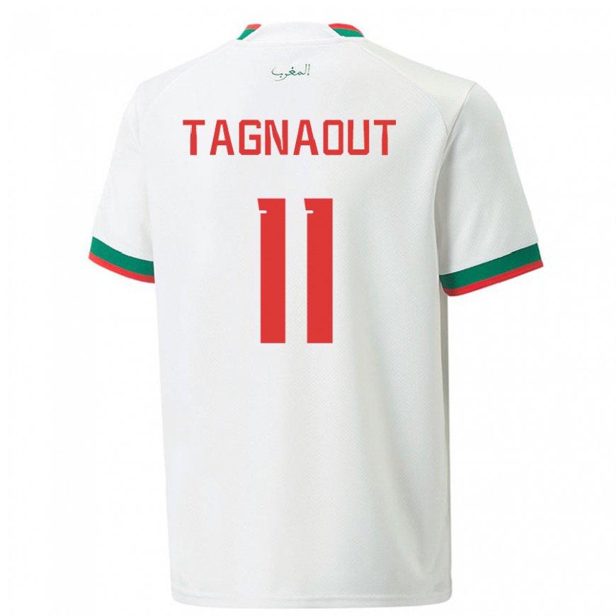 Kandiny Niño Camiseta Marruecos Fatima Tagnaout #11 Blanco 2ª Equipación 22-24 La Camisa Chile