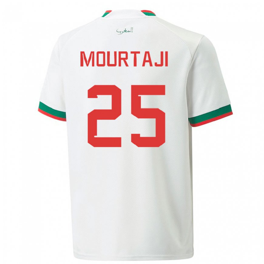 Kandiny Niño Camiseta Marruecos Chaymaa Mourtaji #25 Blanco 2ª Equipación 22-24 La Camisa Chile