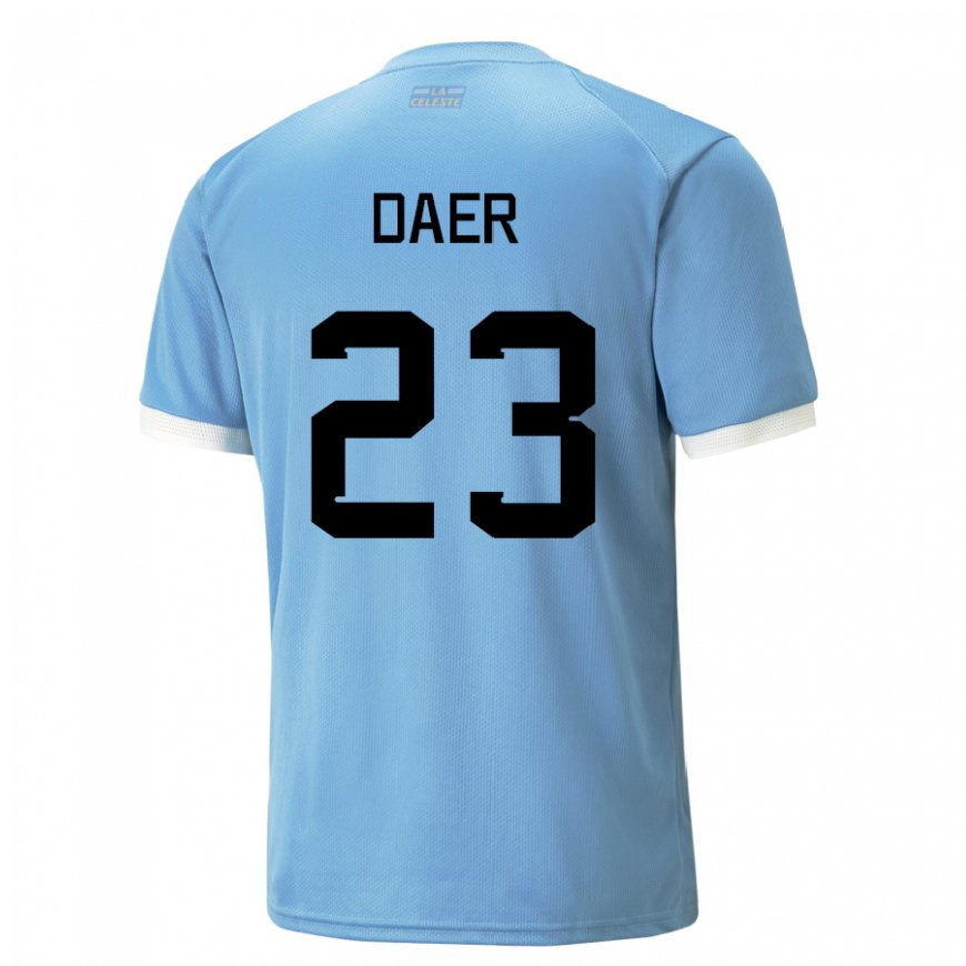 Kandiny Hombre Camiseta Uruguay Zulma Daer #23 Azul 1ª Equipación 22-24 La Camisa Chile