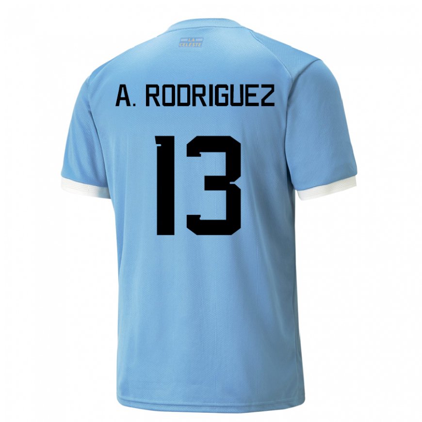 Kandiny Hombre Camiseta Uruguay Agustin Rodriguez #13 Azul 1ª Equipación 22-24 La Camisa Chile