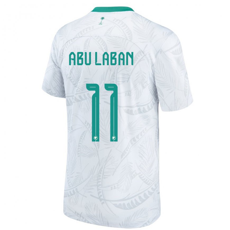 Kandiny Hombre Camiseta Arabia Saudita Dalia Abu Laban #11 Blanco 1ª Equipación 22-24 La Camisa Chile