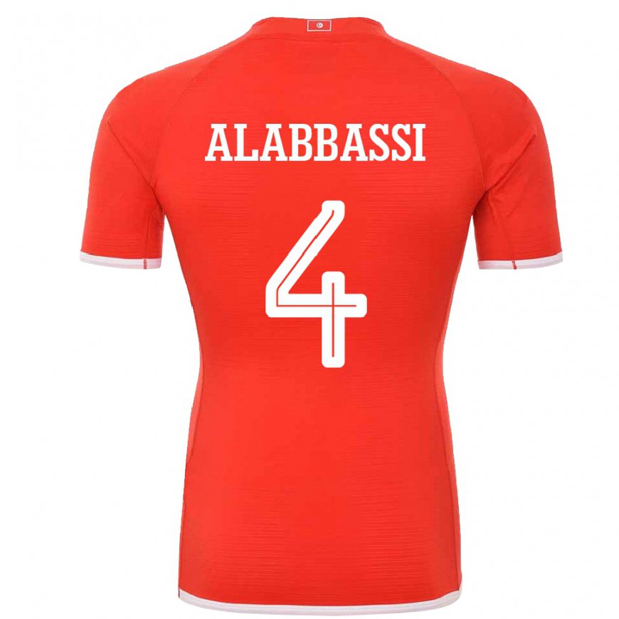 Kandiny Hombre Camiseta Túnez Chaima Alabbassi #4 Rojo 1ª Equipación 22-24 La Camisa Chile