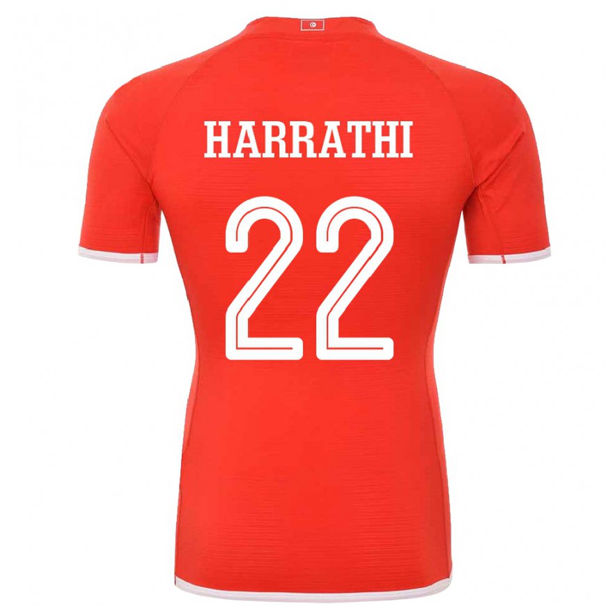 Kandiny Hombre Camiseta Túnez Najla Harrathi #22 Rojo 1ª Equipación 22-24 La Camisa Chile