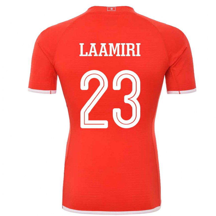 Kandiny Hombre Camiseta Túnez Soumaya Laamiri #23 Rojo 1ª Equipación 22-24 La Camisa Chile