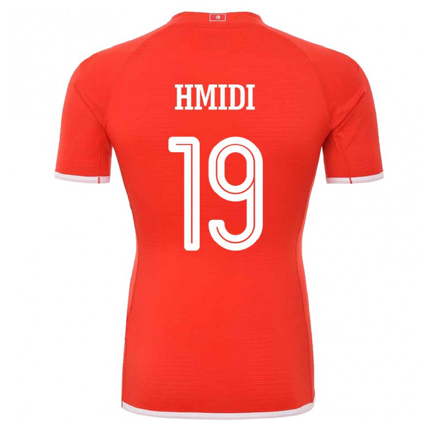Kandiny Hombre Camiseta Túnez Baraket Hmidi #19 Rojo 1ª Equipación 22-24 La Camisa Chile