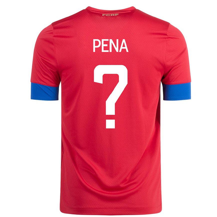 Kandiny Hombre Camiseta Costa Rica Randy Pena #0 Rojo 1ª Equipación 22-24 La Camisa Chile