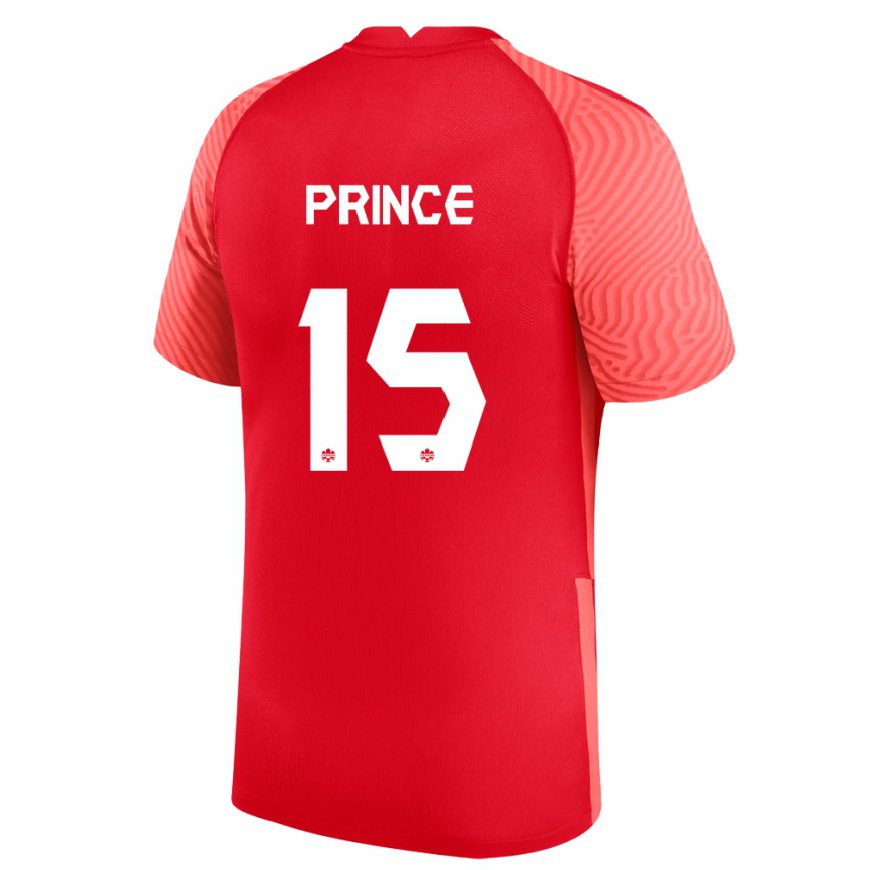 Kandiny Hombre Camiseta Canadá Nichelle Prince #15 Rojo 1ª Equipación 22-24 La Camisa Chile