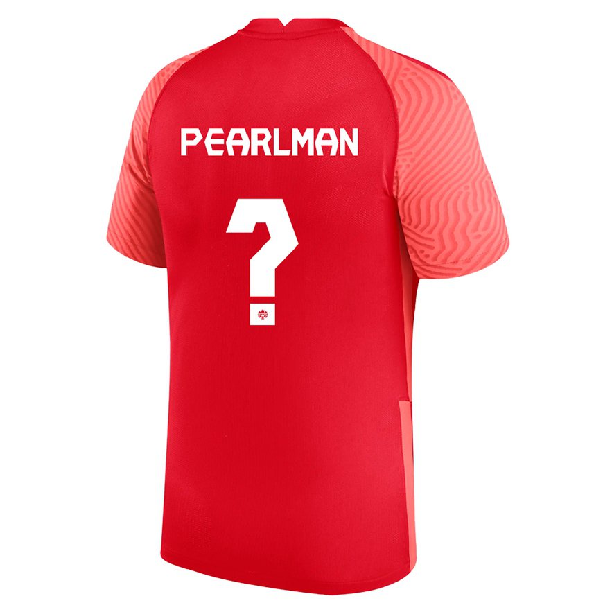 Kandiny Hombre Camiseta Canadá Adam Pearlman #0 Rojo 1ª Equipación 22-24 La Camisa Chile