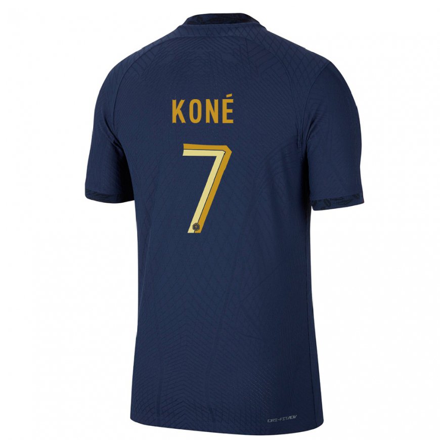 Kandiny Hombre Camiseta Francia Kouadio Kone #7 Azul Marino 1ª Equipación 22-24 La Camisa Chile