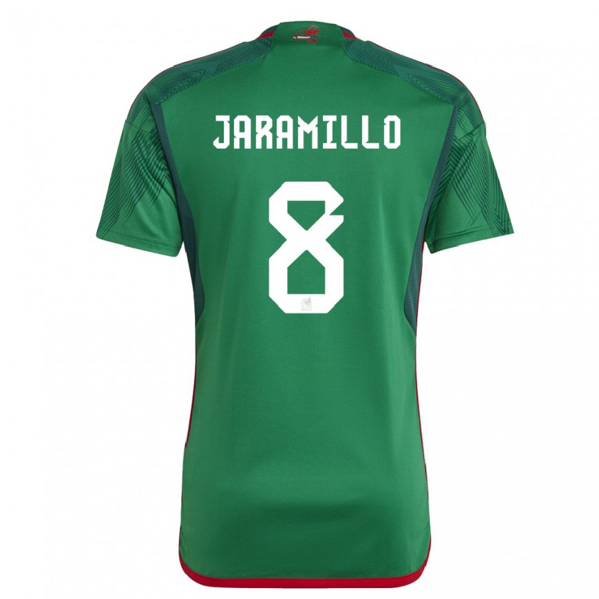 Kandiny Hombre Camiseta México Carolina Jaramillo #8 Verde 1ª Equipación 22-24 La Camisa Chile