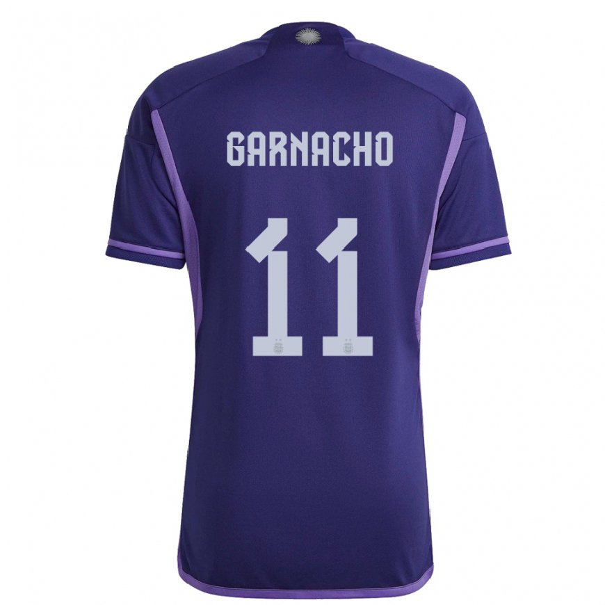 Kandiny Hombre Camiseta Argentina Alejandro Garnacho #11 Morado 2ª Equipación 22-24 La Camisa Chile
