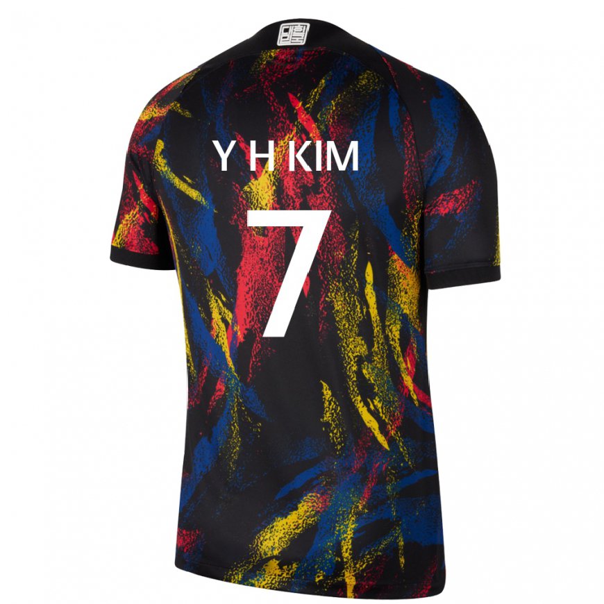 Kandiny Hombre Camiseta Corea Del Sur Kim Yong Hak #7 Multicolor 2ª Equipación 22-24 La Camisa Chile