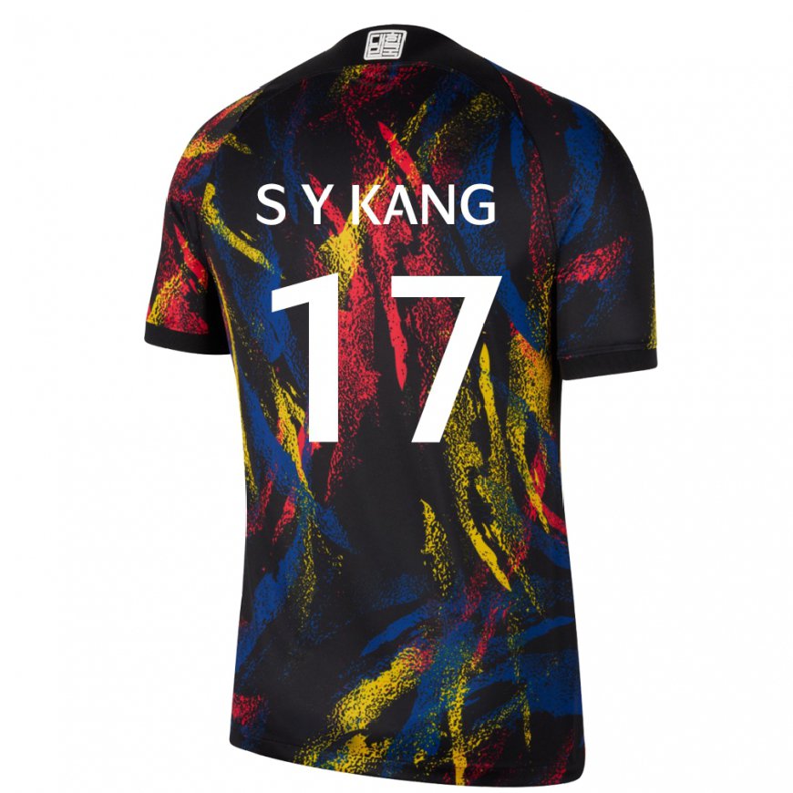 Kandiny Hombre Camiseta Corea Del Sur Kang Sang Yun #17 Multicolor 2ª Equipación 22-24 La Camisa Chile