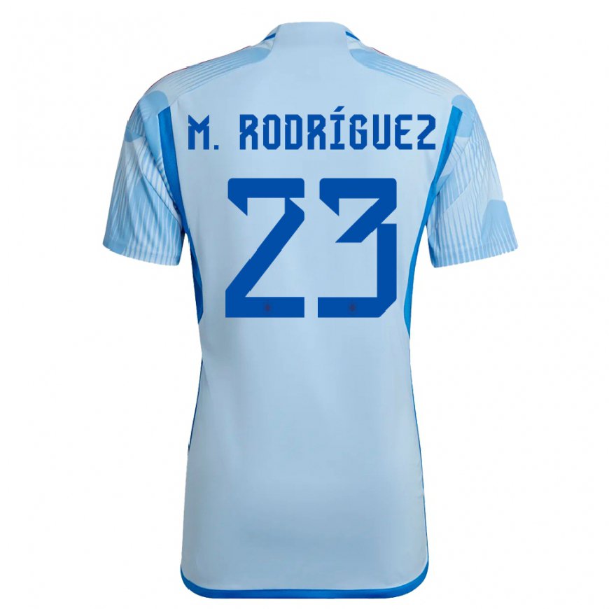 Kandiny Hombre Camiseta España Misa Rodriguez #23 Cielo Azul 2ª Equipación 22-24 La Camisa Chile