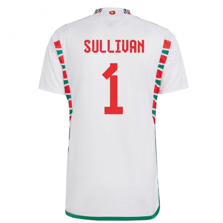 Kandiny Hombre Camiseta Gales Laura O Sullivan #1 Blanco 2ª Equipación 22-24 La Camisa Chile