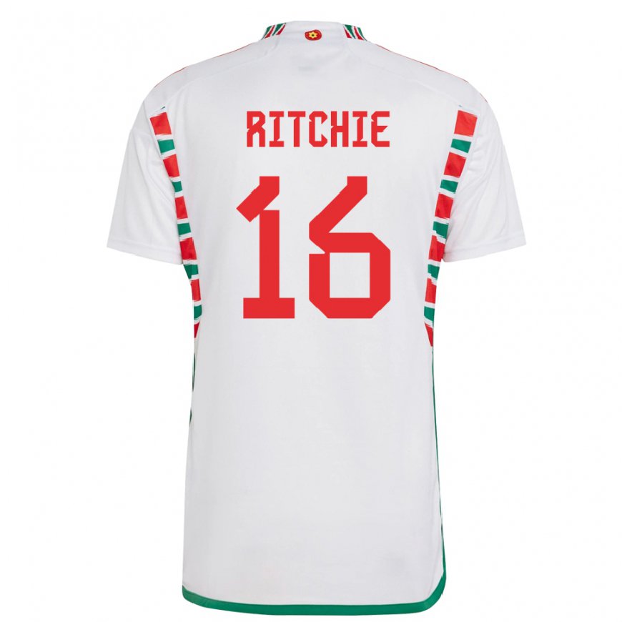 Kandiny Hombre Camiseta Gales Amelia Ritchie #16 Blanco 2ª Equipación 22-24 La Camisa Chile